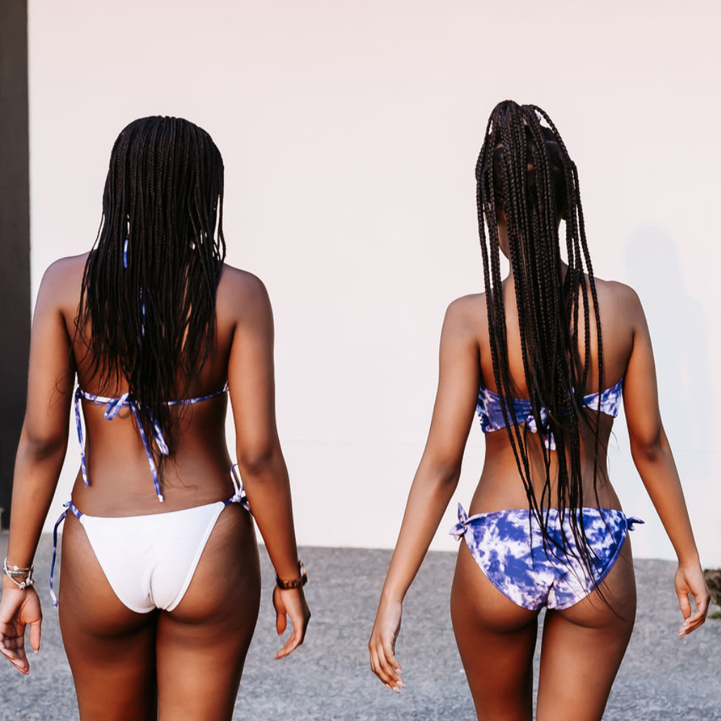 Blue Tie Dye - Triangle Style Bikini Set