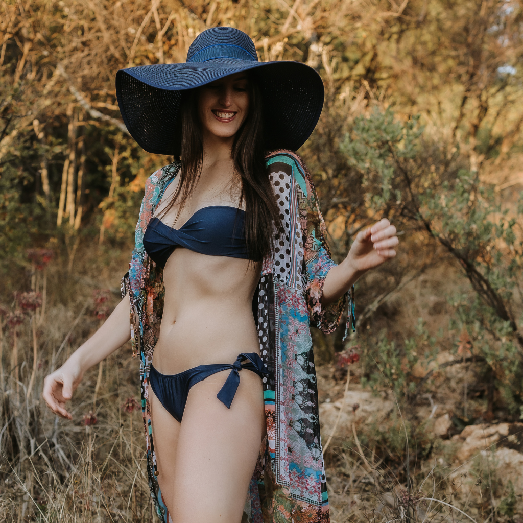 Navy - Bandeau Style Bikini Top