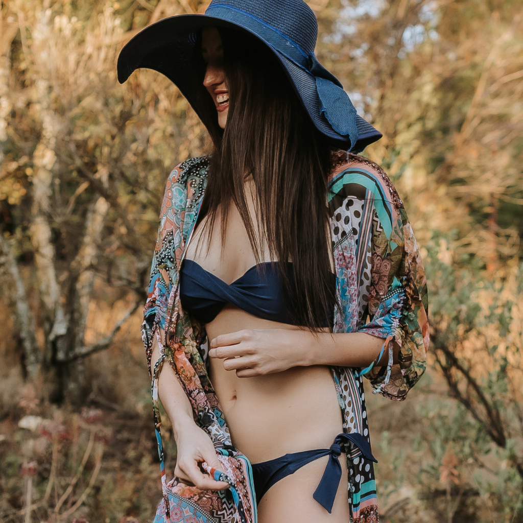 Navy - Bandeau Style Bikini Top