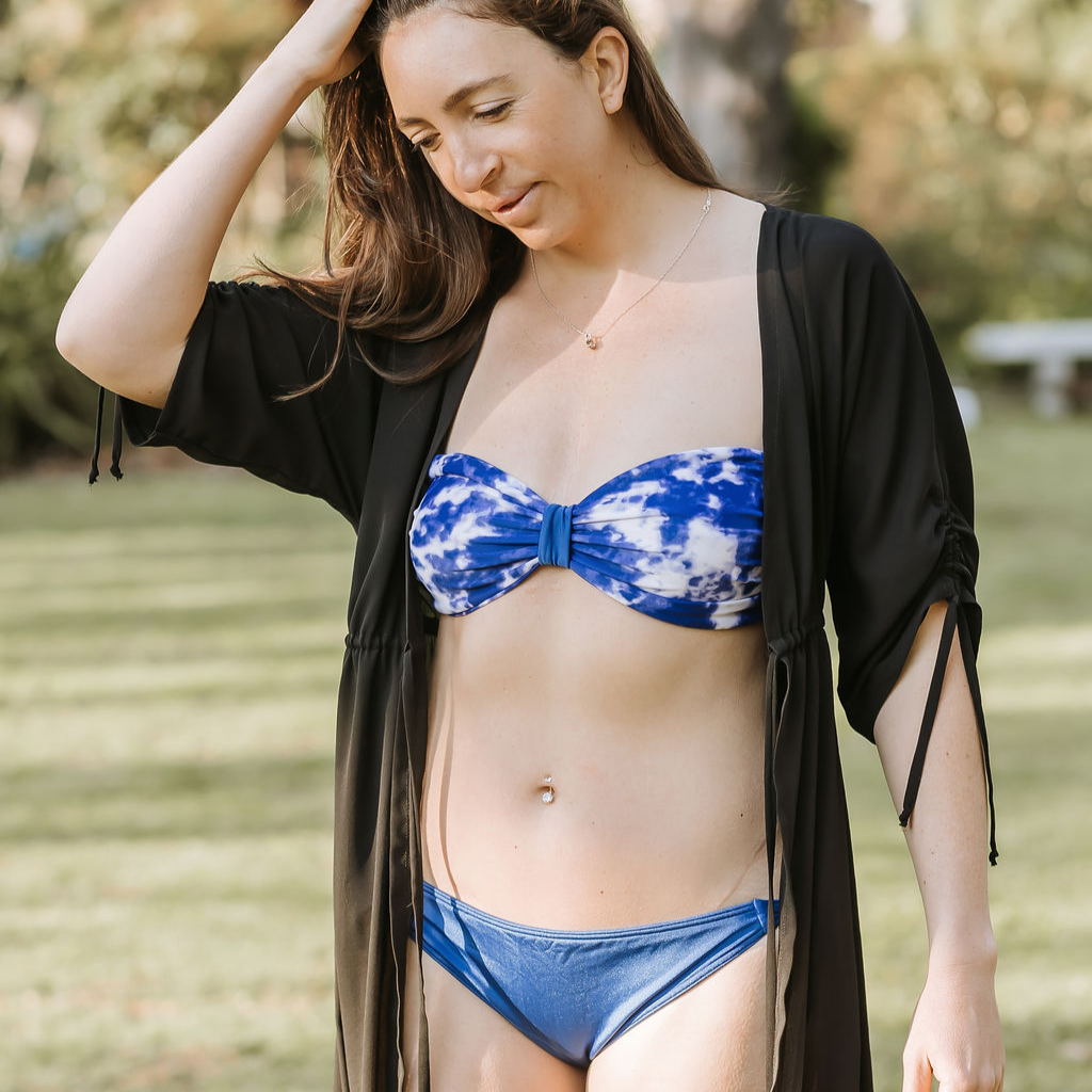 Blue Tie Dye - Monroe Style Bikini Top