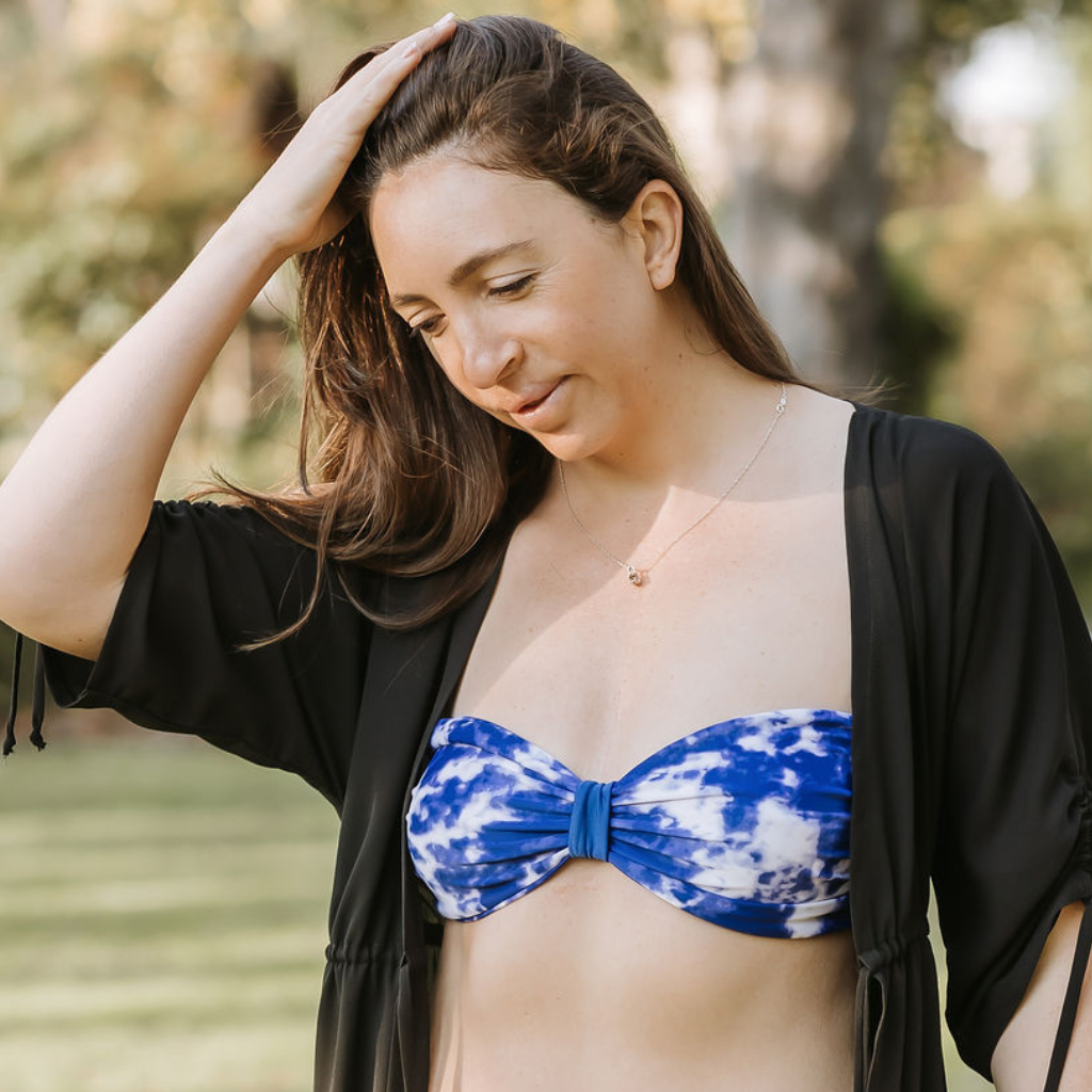 Blue Tie Dye - Monroe Style Bikini Top