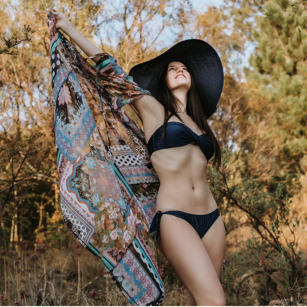 Navy - Classic Tie Style Bikini Bottom