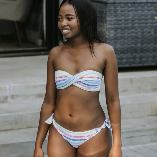 Bubbles - Bandeau Style Bikini Set