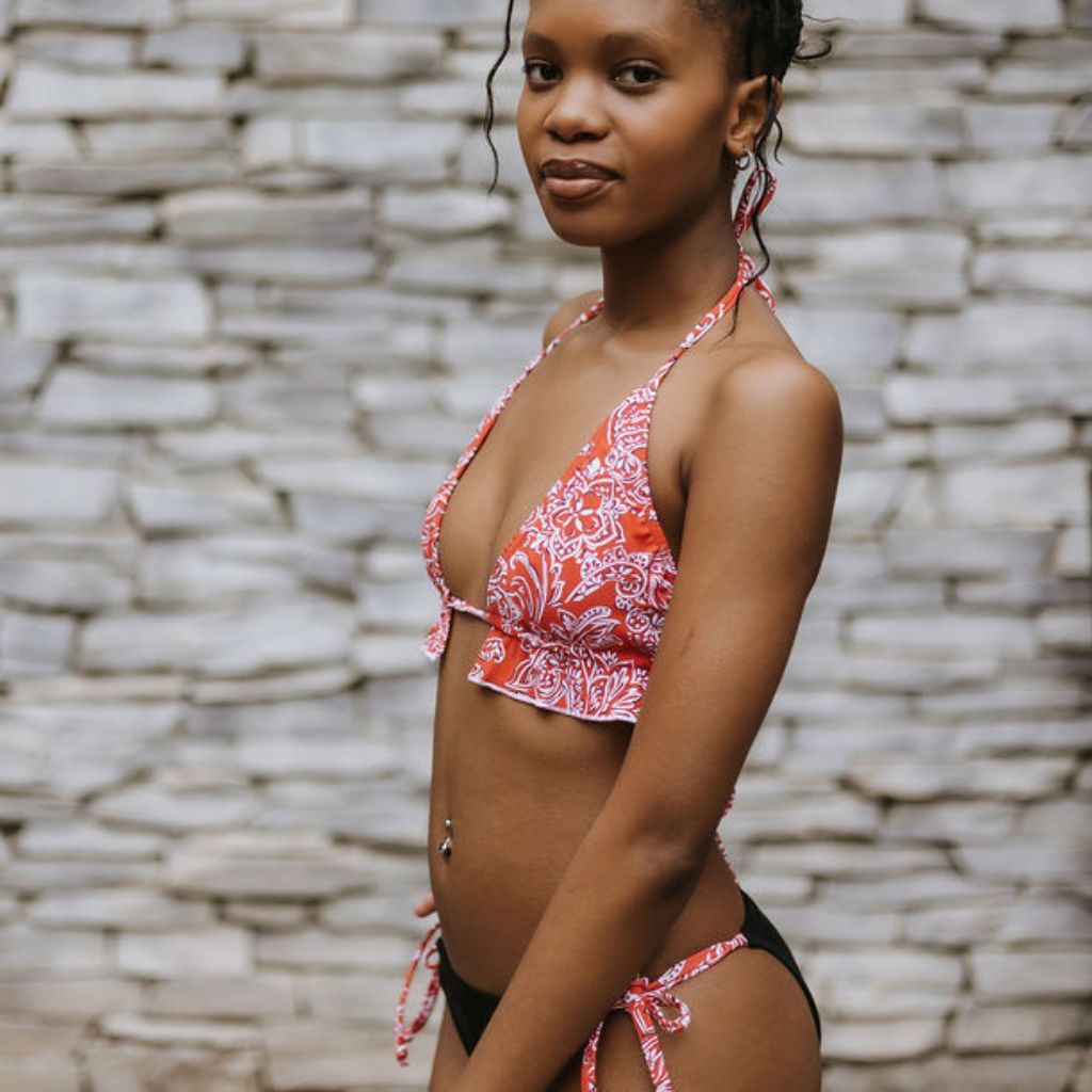 Red Floral - Chelsea Style Bikini Set