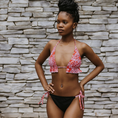 Red Floral - Chelsea Style Bikini Set