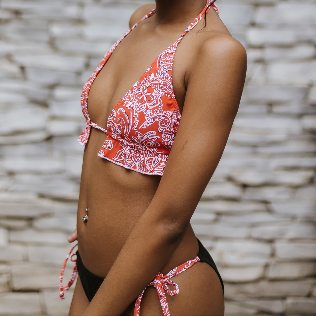 Red Floral - Chelsea Style Bikini Set