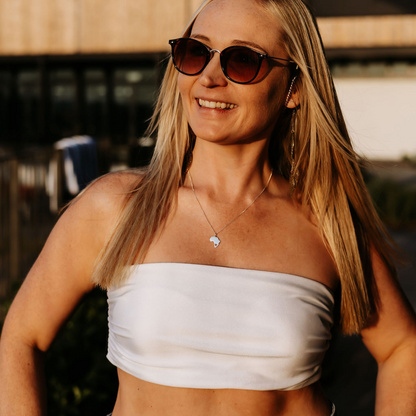 Black & White - Bandeau Style Bikini Top